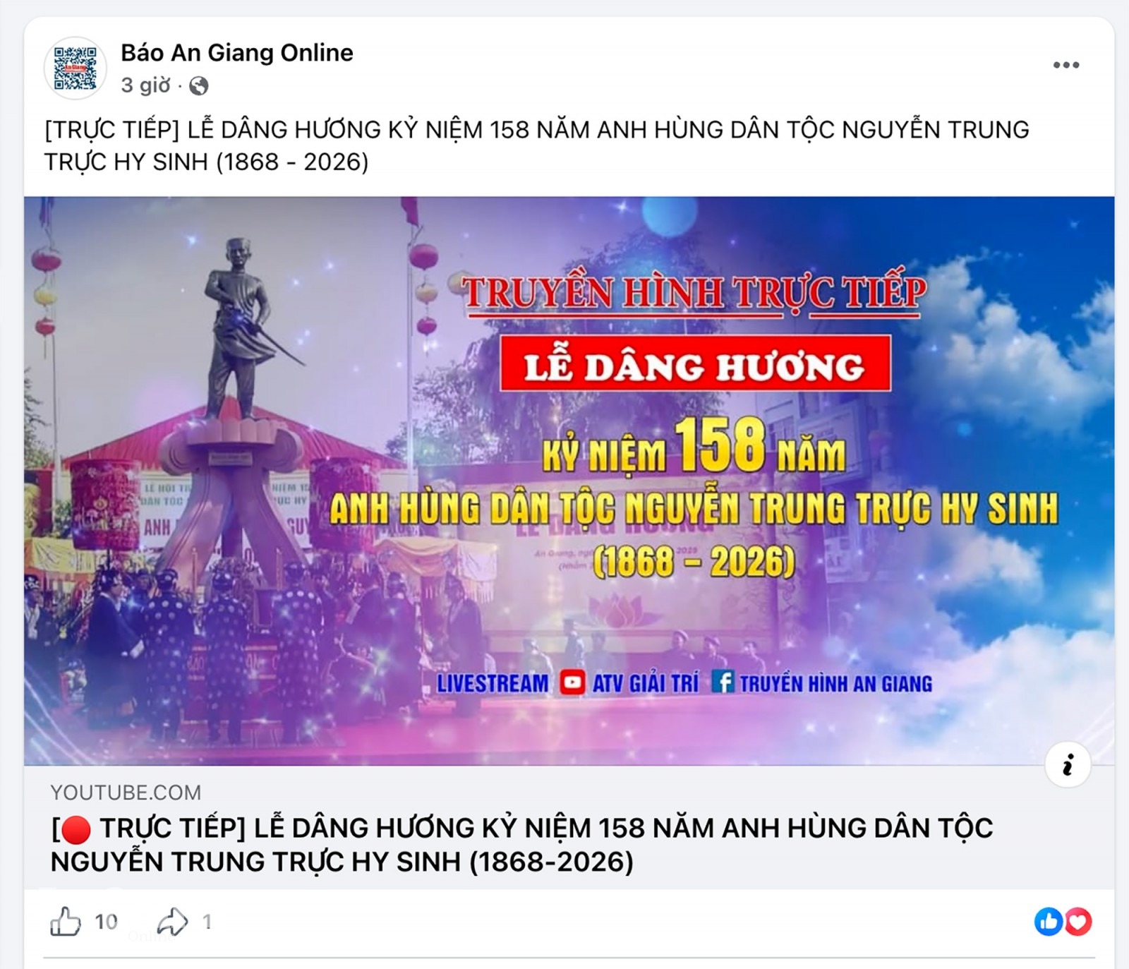 Người trẻ kể chuyện Lễ hội Nguyễn Trung Trực trên nền tảng số