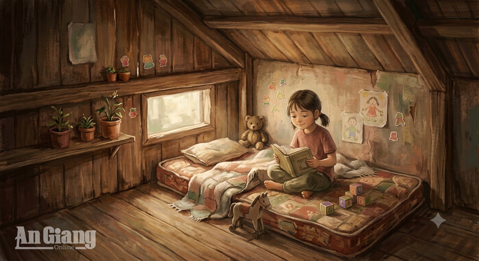 Căn gác mái ở nhà cũ
