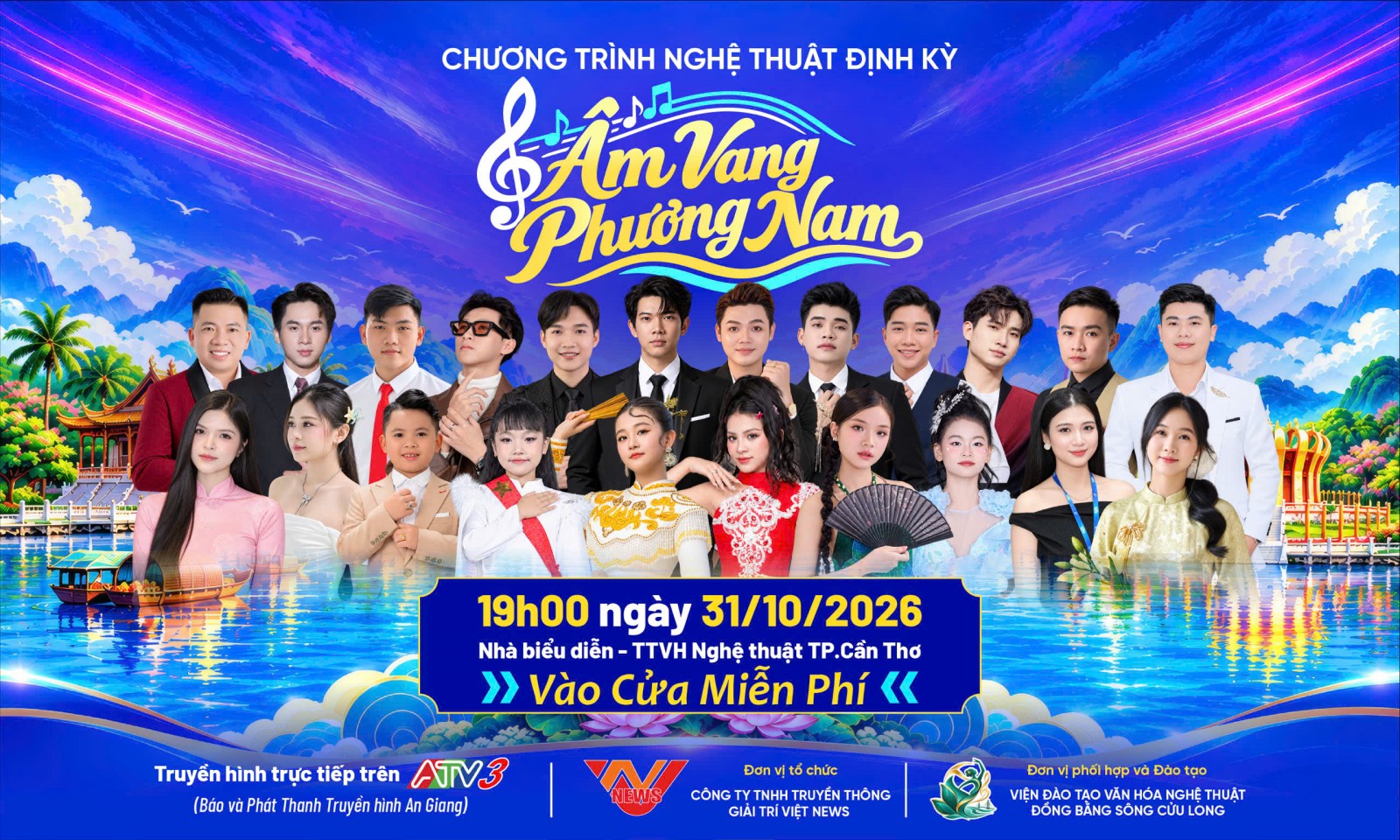 14 thí sinh tranh tài tại bán kết đợt 1 Tiếng Hát Truyền hình Nam Bộ 2026, chủ đề “Âm Vang Phương Nam”