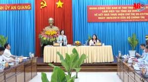 Trưởng ban Dân vận Trung ương Trương Thị Mai làm việc tại An Giang về công tác chuẩn bị Đại hội Đảng các cấp