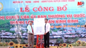 Công bố thành lập thị trấn Vĩnh Bình