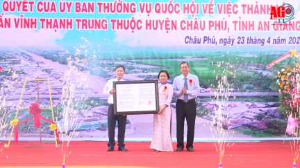 Công bố thành lập thị trấn Vĩnh Thạnh Trung