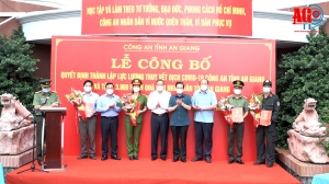 Công an tỉnh An Giang công bố quyết định thành lập lực lượng truy vết dịch COVID-19