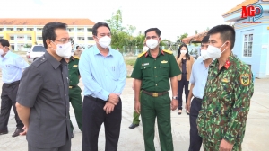 Bí thư Tỉnh ủy An Giang Lê Hồng Quang kiểm tra công tác phòng, chống dịch bệnh COVID-19 ở huyện Châu Thành
