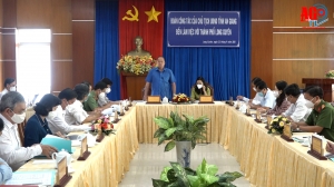 Chủ tịch UBND tỉnh An Giang Nguyễn Thanh Bình làm việc về công tác phòng, chống dịch và việc triển khai các dự án, công trình trọng điểm tại TP. Long Xuyên