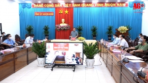 Bí thư Tỉnh ủy An Giang Lê Hồng Quang tham dự hội nghị giao ban trực tuyến đánh giá tình hình, kết quả công tác tổ chức xây dựng Đảng