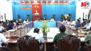 Thường trực Tỉnh ủy An Giang làm việc với Đài Truyền hình Việt Nam về việc tổ chức Chương trình cầu truyền hình toàn quốc “Khúc tráng ca hòa bình”