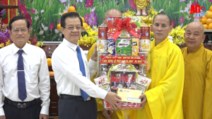 Bí Thư Tỉnh ủy An Giang Lê Hồng Quang thăm, chúc mừng Đại lễ Phật đản Phật lịch 2567 – Dương lịch 2023