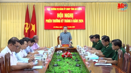 Bí thư Tỉnh ủy An Giang Lê Hồng Quang chủ trì Hội nghị Ban Thường vụ Đảng ủy Bộ đội Biên phòng phiên thường kỳ tháng 8/2024