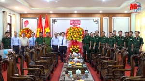 Chủ tịch UBND tỉnh An Giang Hồ Văn Mừng thăm, chúc mừng Bộ đội Biên phòng tỉnh