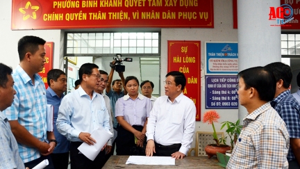 Chủ tịch UBND tỉnh An Giang Hồ Văn Mừng kiểm tra cơ sở vật chất chuẩn bị vận hành chính quyền 2 cấp trên địa bàn TP. Long Xuyên