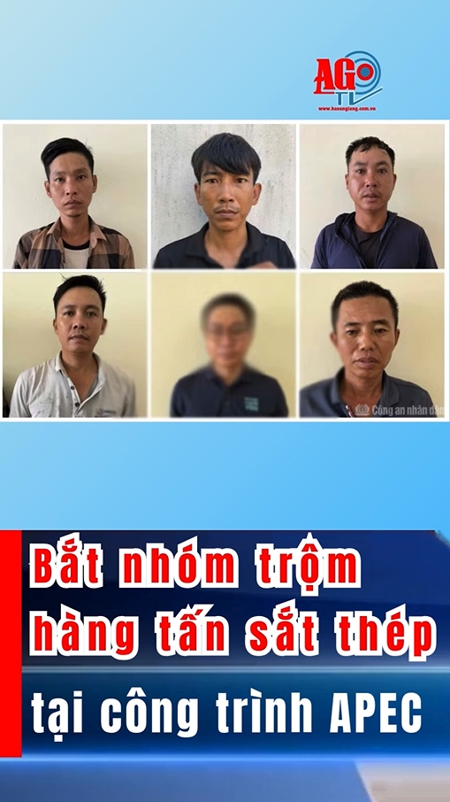 Bắt nhóm trộm hàng tấn sắt thép tại công trình APEC