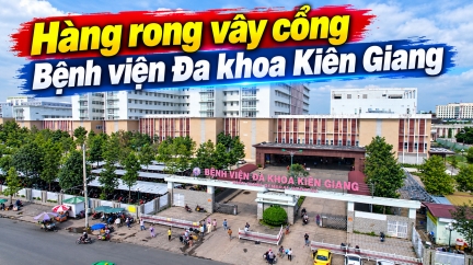 [Video] Hàng rong vây cổng Bệnh viện Đa khoa Kiên Giang