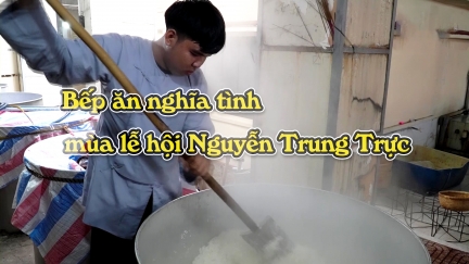 Bếp ăn nghĩa tình mùa lễ hội Nguyễn Trung Trực