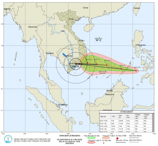 Bão giật cấp 10 khi vào Trường Sa, đe dọa miền Nam