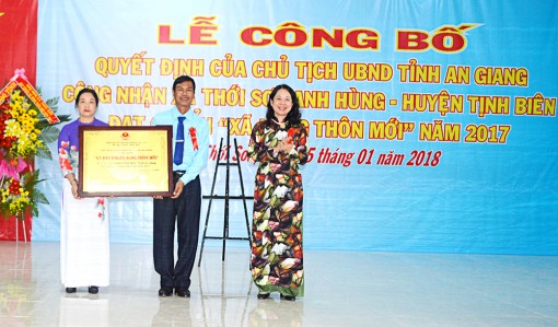 Xã Thới Sơn đạt chuẩn “xã nông thôn mới”