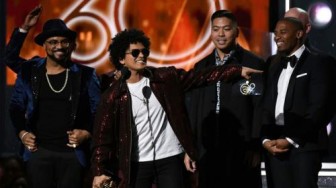 Grammy 2018: Nam ca sĩ Bruno Mars xuất sắc giành 6 giải thưởng quan trọng