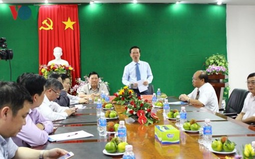 Trưởng Ban Tuyên giáo Trung ương thăm Đài PT-TH tỉnh Vĩnh Long
