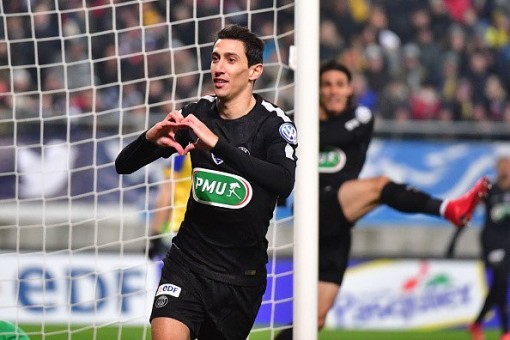 Hat-trick của Di Maria đưa PSG vào tứ kết cúp Quốc gia Pháp