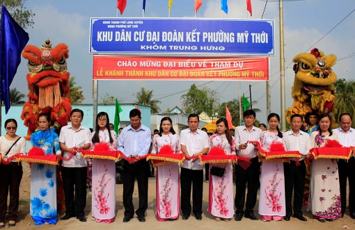 Khánh thành khu dân cư Đại đoàn kết cho hộ nghèo phường Mỹ Thới