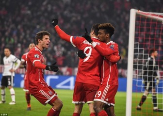 Vùi dập Besiktas 5-0, Bayern Munich nắm chắc vé vào tứ kết