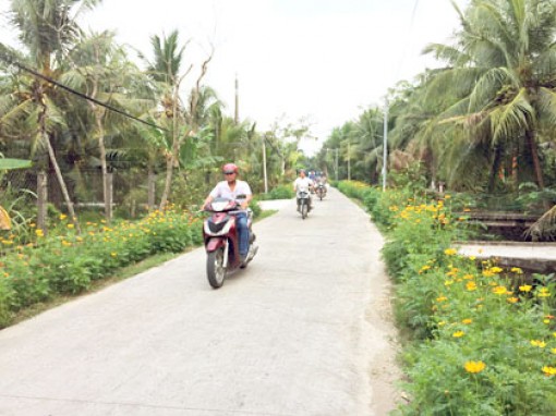 Sắc xuân trên xã nông thôn mới