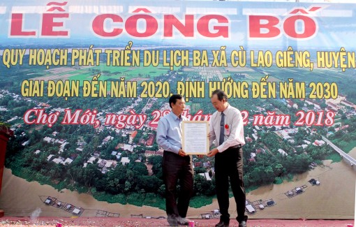 Chợ Mới công bố quyết định quy hoạch phát triển du lịch
 3 xã Cù lao Giêng