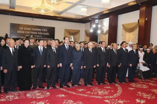 Những lời chia buồn của lãnh đạo Đảng, Nhà nước tại lễ tang nguyên Thủ tướng Phan Văn Khải
