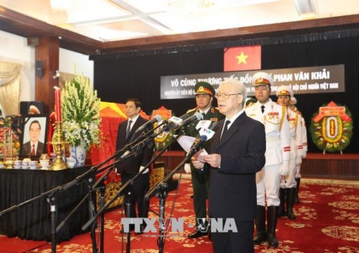 Toàn văn Lời điếu truy điệu nguyên Thủ tướng Phan Văn Khải