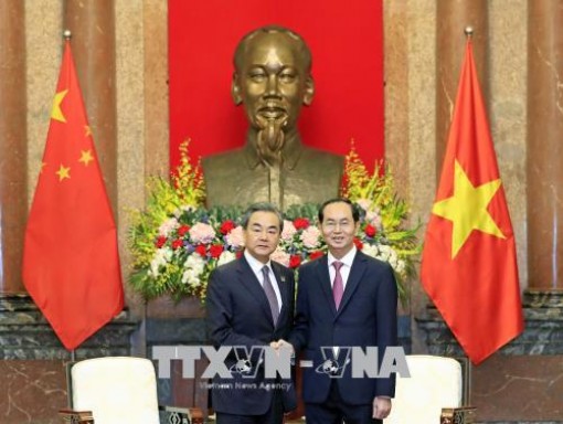 Chủ tịch nước Trần Đại Quang tiếp Bộ trưởng Ngoại giao Trung Quốc Vương Nghị