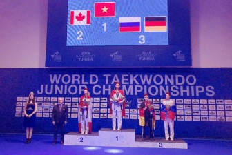 Võ sĩ Hồ Thị Kim Ngân đoạt Huy chương vàng Giải Taekwondo trẻ thế giới