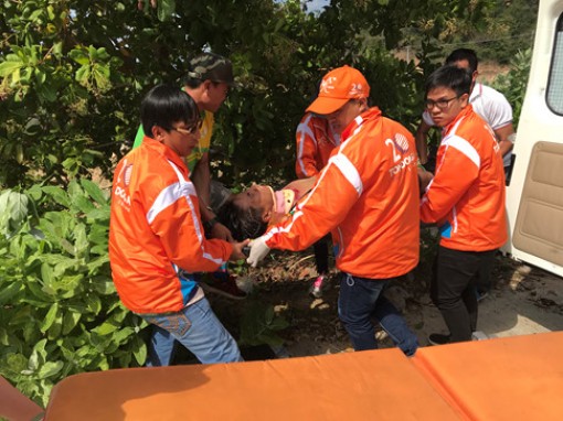 Tay đua An Giang bị tai nạn đa chấn thương khi đổ đèo Vĩnh Hy
