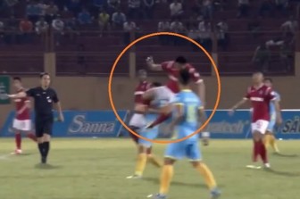 Cầu thủ Than Quảng Ninh bị phạt nặng vì làm gãy xương đối phương