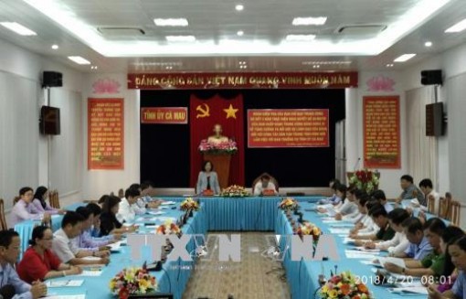 Trưởng ban Dân vận Trung ương Trương Thị Mai làm việc tại tỉnh Cà Mau