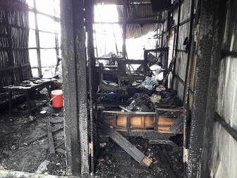 TP. Châu Đốc: Cháy nhà ở xóm nghèo,  thiệt hại 9 căn nhà
