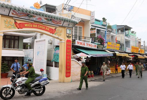Đảm bảo an ninh trật tự mùa Lễ hội Vía Bà Chúa Xứ núi Sam