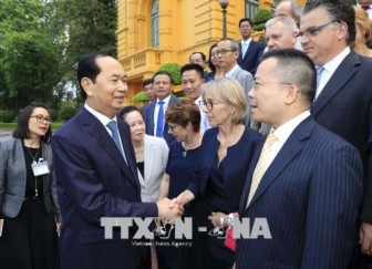 Chủ tịch nước Trần Đại Quang gặp mặt các nhà khoa học dự Hội thảo 'Khoa học để phát triển'