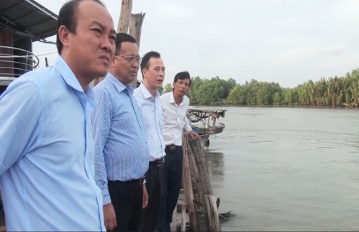 Long An: Vụ Kiểm soát an toàn thiên tai khảo sát sạt lở ở Cần Giuộc