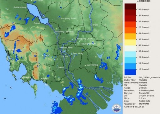 TP. Long Xuyên và các huyện lân cận có mưa giông vào chiều tối 28-5