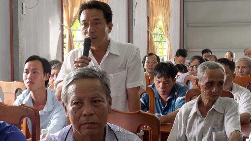 Đại biểu HĐND 3 cấp tiếp xúc cử tri thị trấn Cái Dầu