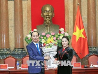 Chủ tịch nước Trần Đại Quang gặp mặt các nữ đại biểu Quốc hội khóa XIV