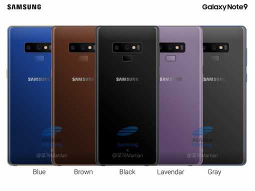 Lộ diện 5 màu siêu “hot” của Galaxy Note 9