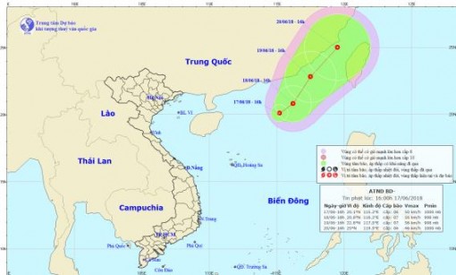 Tin áp thấp nhiệt đới trên Biển Đồng