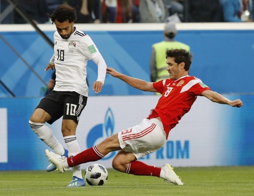 Ngủ dậy sau hiệp một, Nga vùng lên vùi dập Ai Cập do Mo Salah dẫn dắt