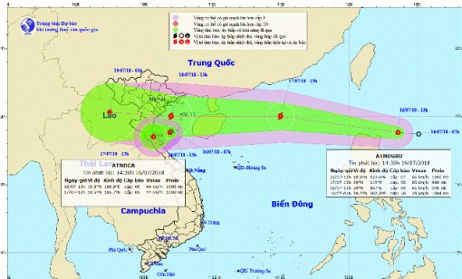 Áp thấp nhiệt đới mới xuất hiện trên biển Đông mạnh cấp 7, giật cấp 9