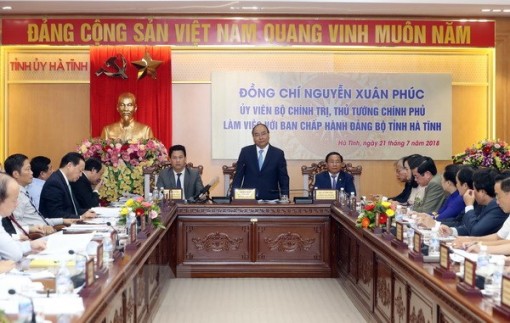 Thủ tướng: Hà Tĩnh cần phấn đấu sớm tự chủ ngân sách