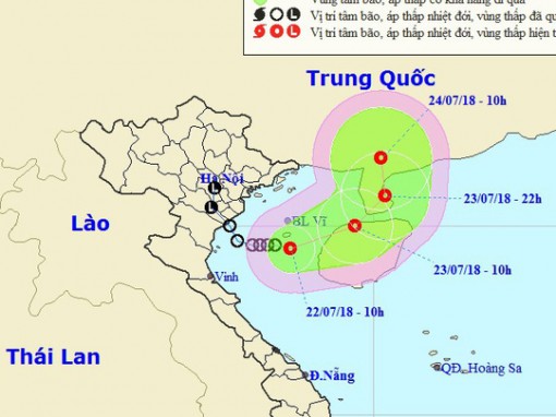 Hướng di chuyển “lạ” của áp thấp nhiệt đới trên vịnh Bắc Bộ