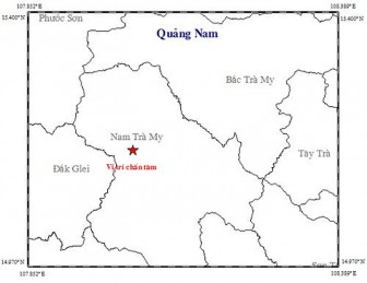 Liên tiếp xảy ra 4 trận động đất ở miền núi tỉnh Quảng Nam
