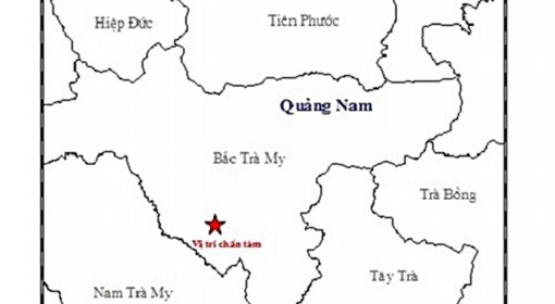 Lại xảy ra 2 trận động đất tại miền núi Quảng Nam