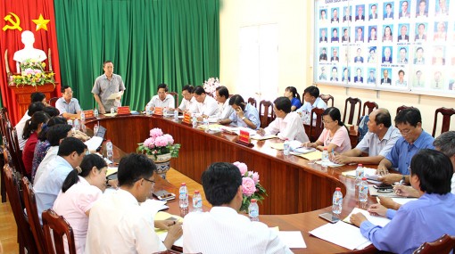 Kiểm tra thực hiện Nghị quyết Trung ương 7 (khóa X) tại Thoại Sơn